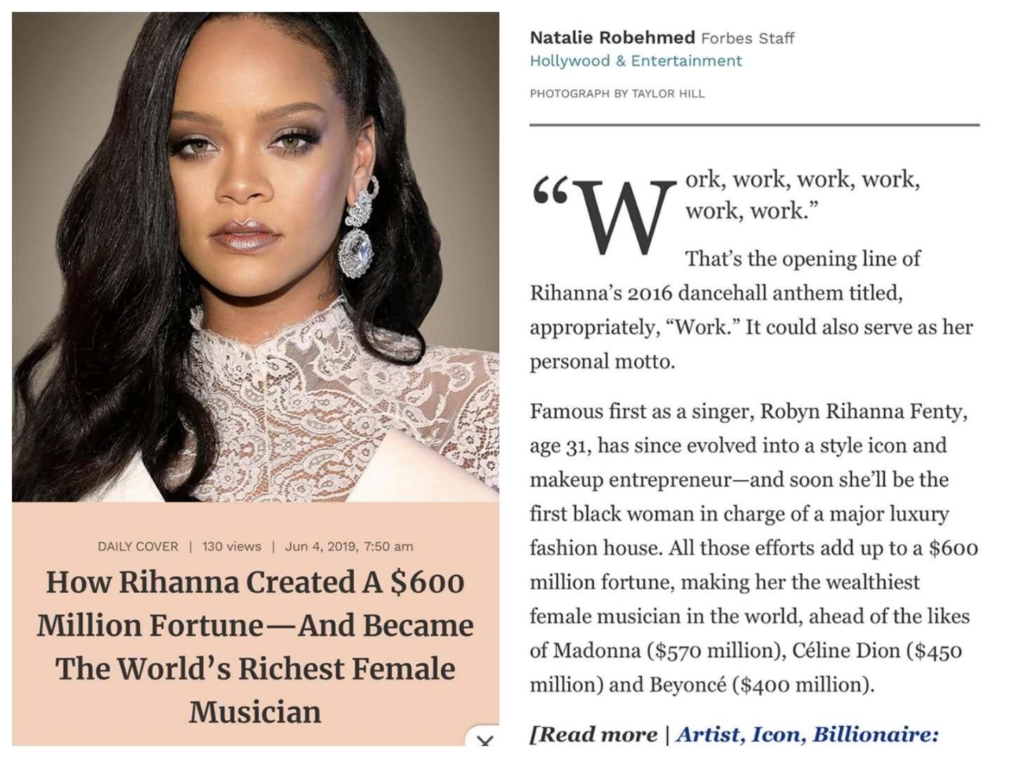 福布斯公布了世界上最富有的女歌手！竟也同样横扫时尚界